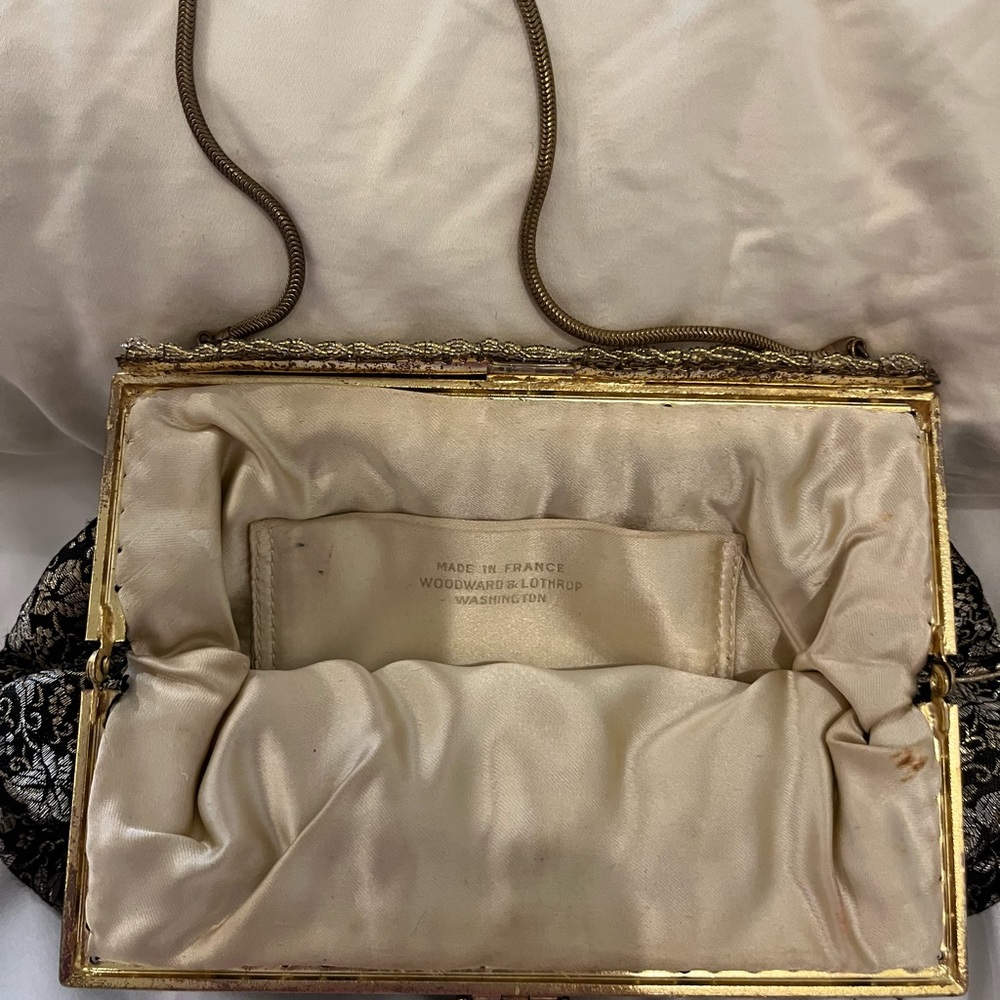 Vintage evening purse made in France. Woodward & Lothrop, Washington